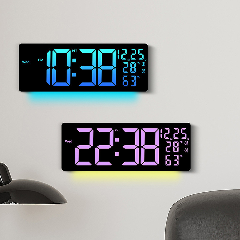 RGB Digital Wall Clock